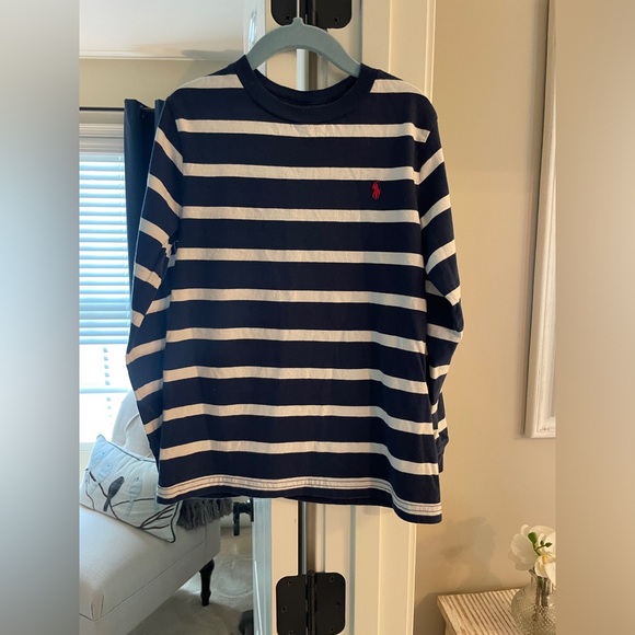 Boys Ralph Lauren Long Sleeve Stripe Top - Size 6 - Picture 1 of 4